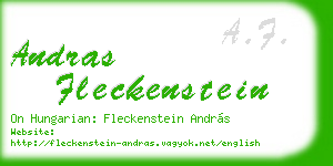 andras fleckenstein business card